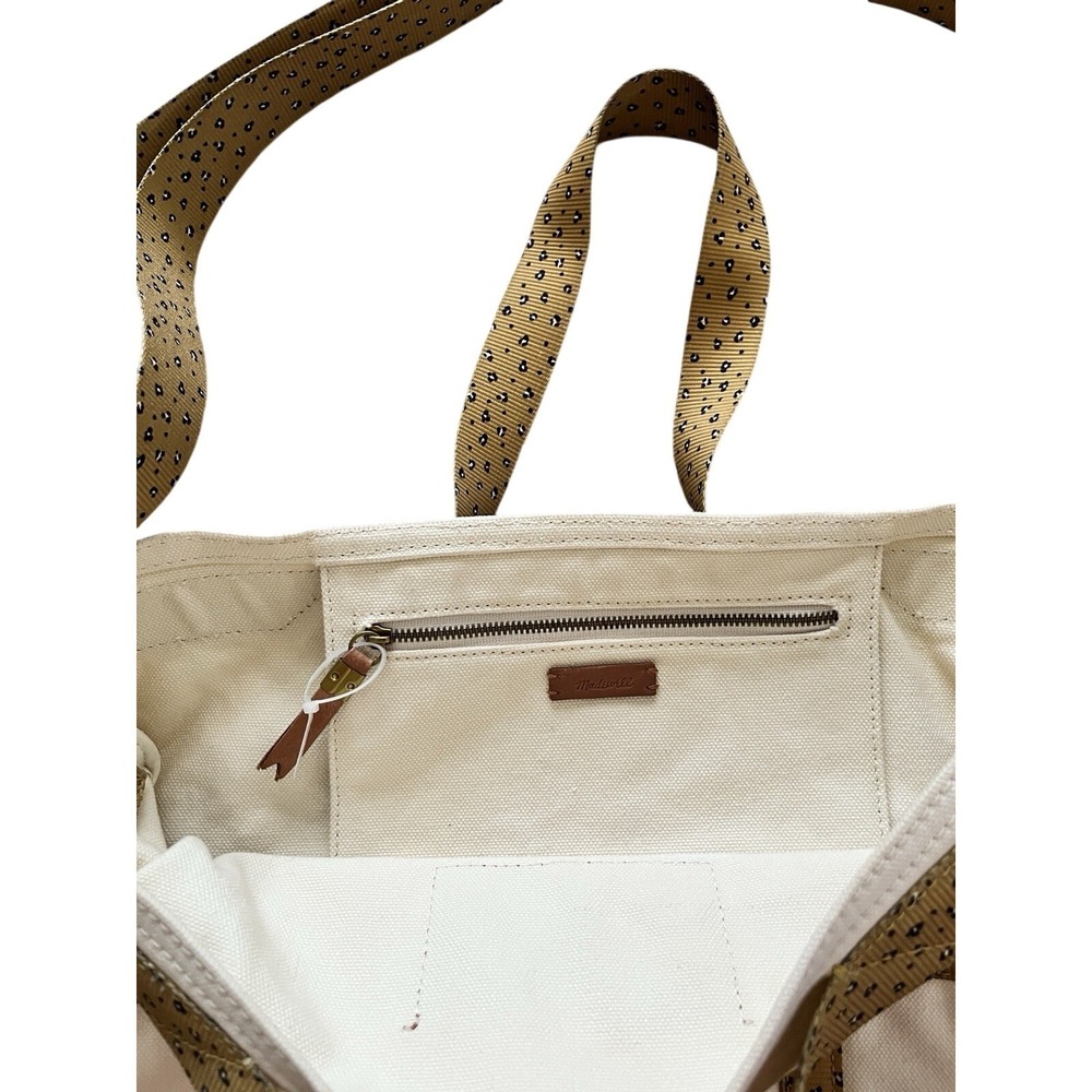 Madewell The Canvas Camden Tote Bag In Mini Leopard Animal Print - Picture 4 of 11